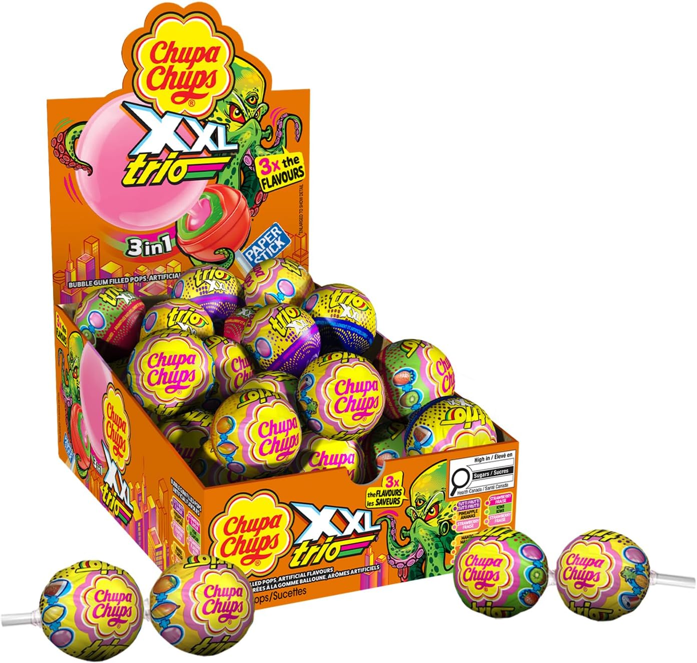 XXL Trio 3-in-1 Lollipop Assortment, 48.9 Oz (48 Suckers)