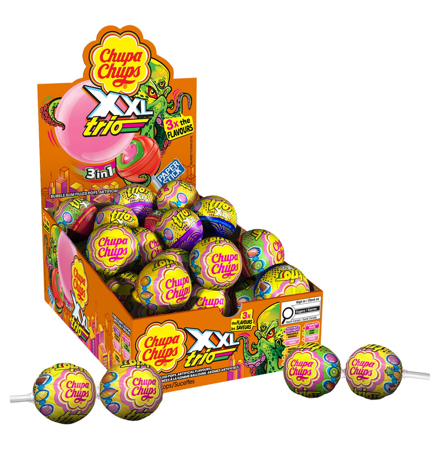 Amazon.com : Chupa Chups XXL Trio 3-in-1 Lollipop Assortment, 48.9