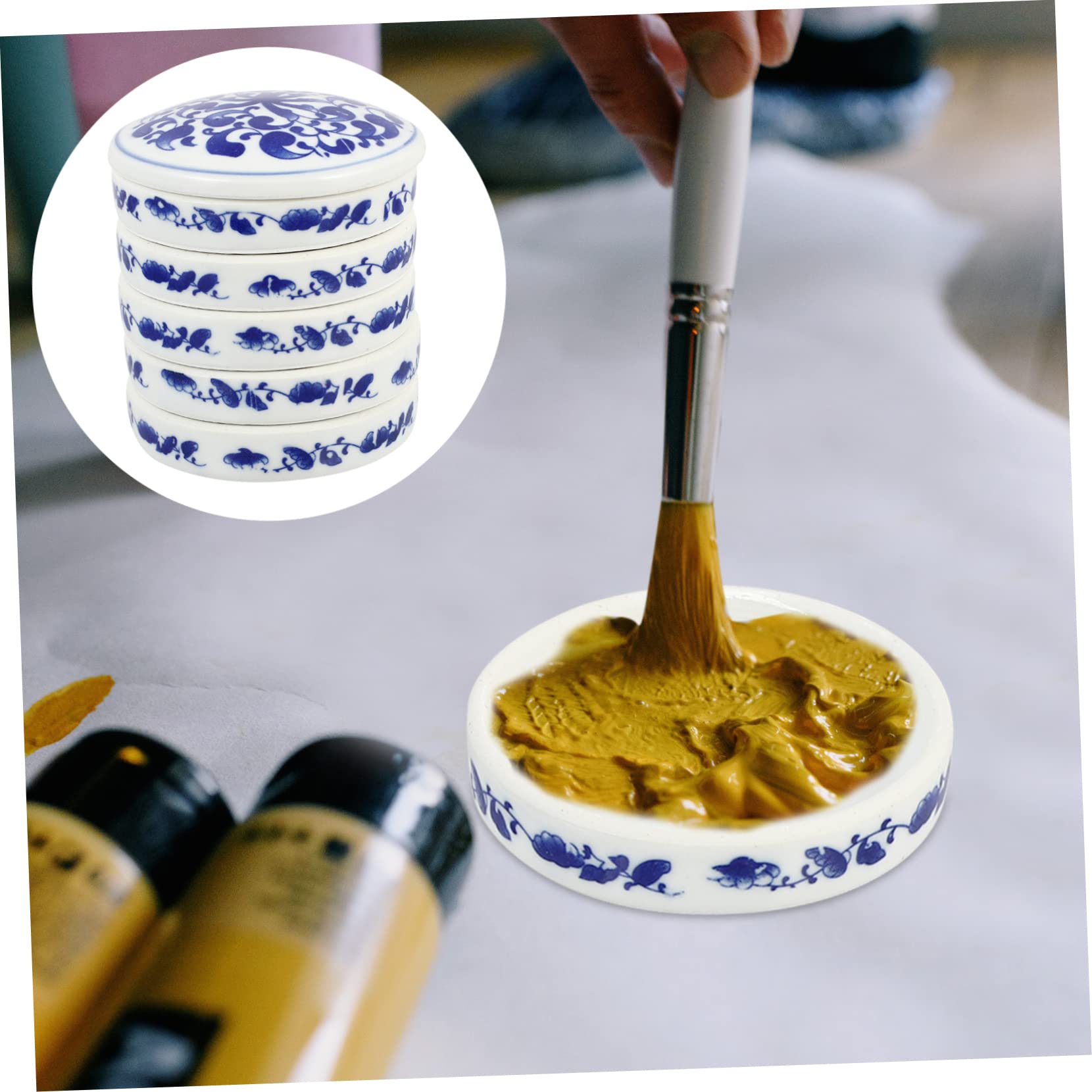 Palette Aquarelle en Céramique pour Étudiants et Peintres