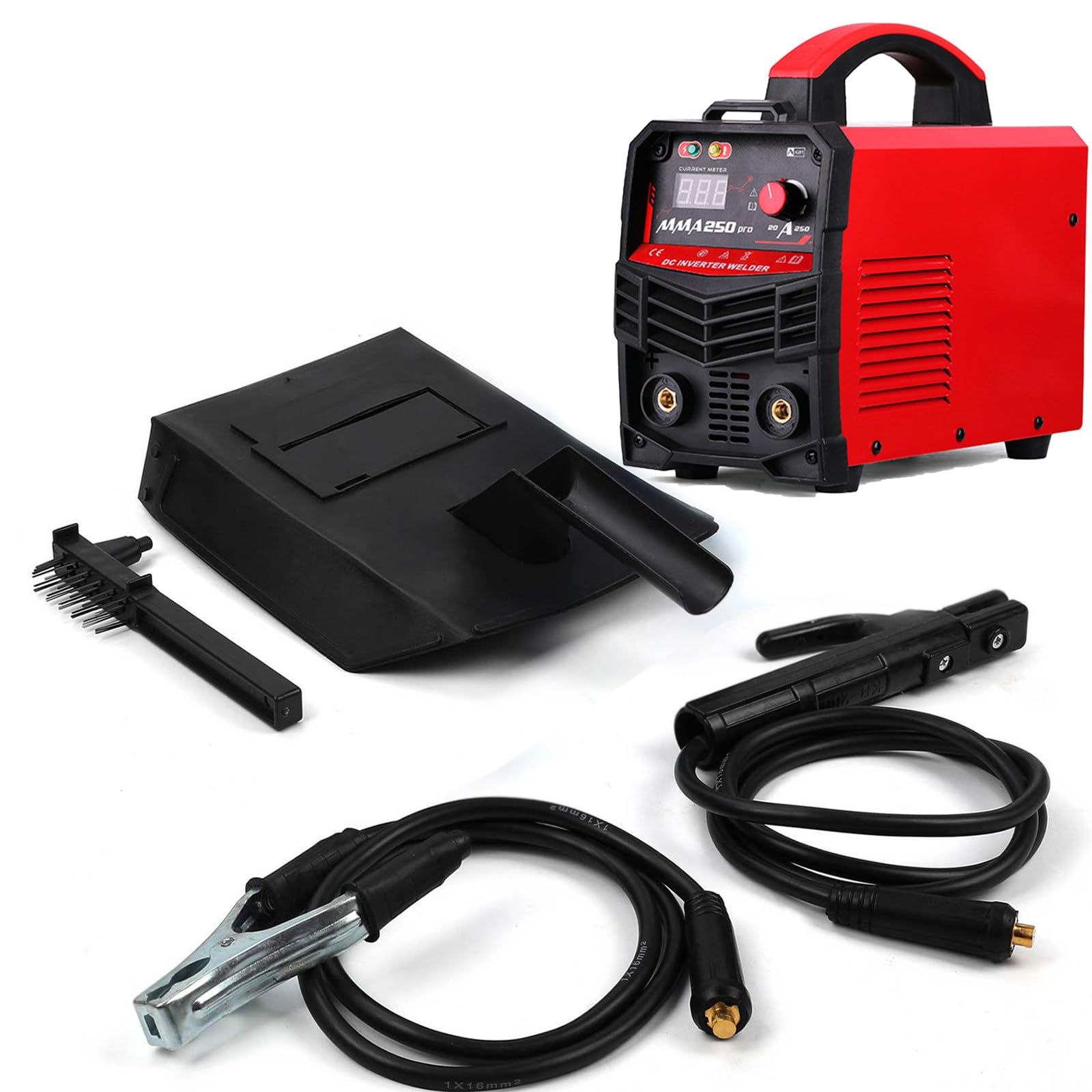 Maquina de Soldar Inverter Profesional Máquina de Soldar Combinada 220V Tension Electrodo 3.2mm para Chapas de Aluminio y Herramientas Campo Herrero Grupo de Soldar 110VRed