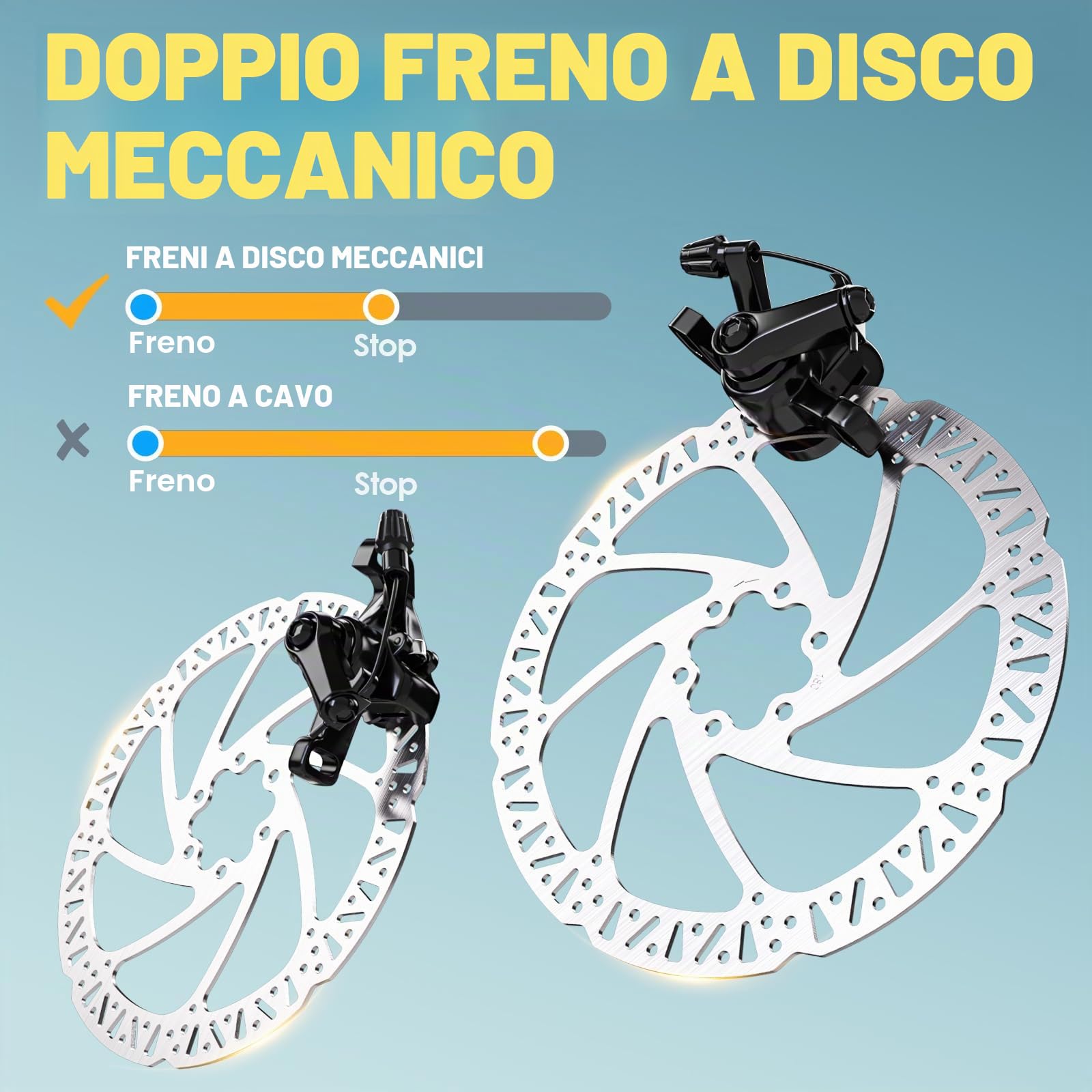 Lohang Bicicletta elettrica per adulti, ruote da 20 pollici, batteria al litio rimovibile 48 V 15,6 Ah, autonomia da 40 a 100 km, sospensione integrale, 7 velocità. Nero/Rosso