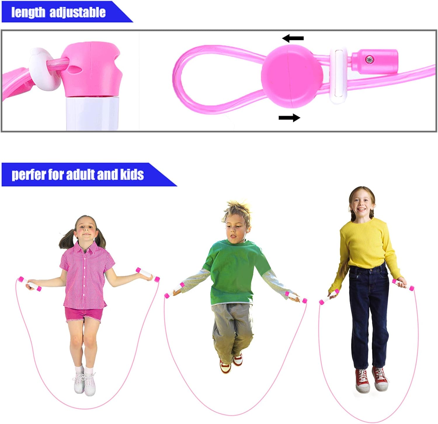 Jump Skipping Rope Kids, Adjustable Jump Rope with LED Glowing Skipping Rope for Home Exercise & Fitness & Sport Outdoor - Image 4
