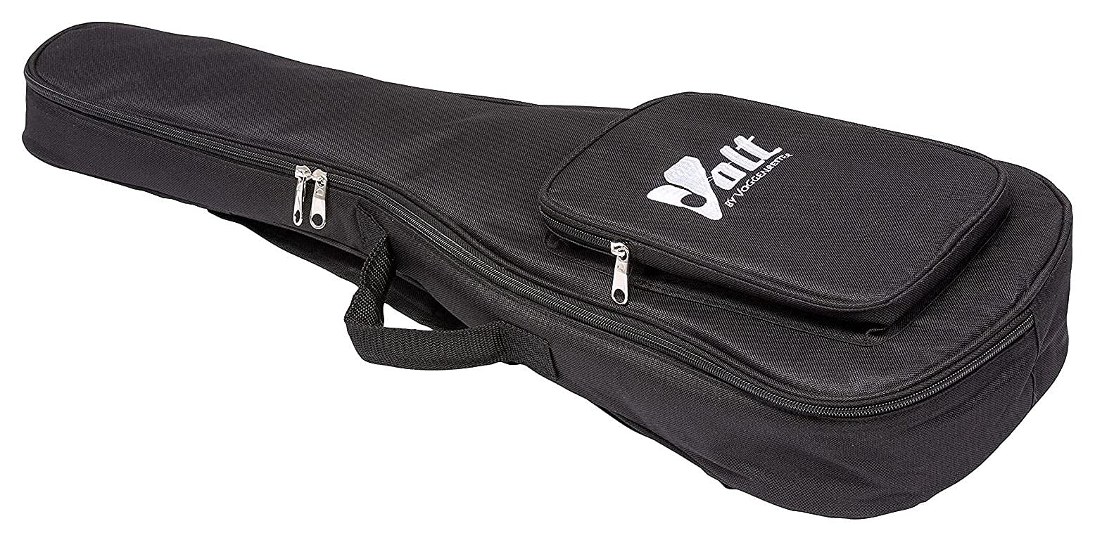 VOLT - Ukulele Texas, dimensioni: tenore, copertina in abete massiccio, tastiera: palissandro, finitura lucida, bordi in madreperla, lunghezza: ca. 660 mm, con bottoni per cintura, custodia imbottita