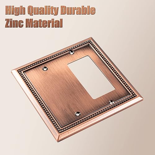 Vista 166 de Henne Bery Sunken Pearls - placa decorativa de pared para interruptor (Palanca simple, 2 unidades, níquel satinado)