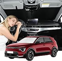 Vista 86 de Parasol de 4 capas para parabrisas, ajuste personalizado, tela 240T, parasol retráctil que bloquea los rayos ultravioletas, accesorios para automóvil