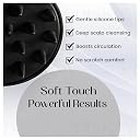 Episkey Scalp Massager Shampoo Brush for Hair Wash Anti-Dandruff Silicone Scalp Scrubber with Soft Bristles Deep Clean, Exfoliation & Hair Growth Ayurvedic Head Massage Brush for Men&Women(BLACK-35) gallery image