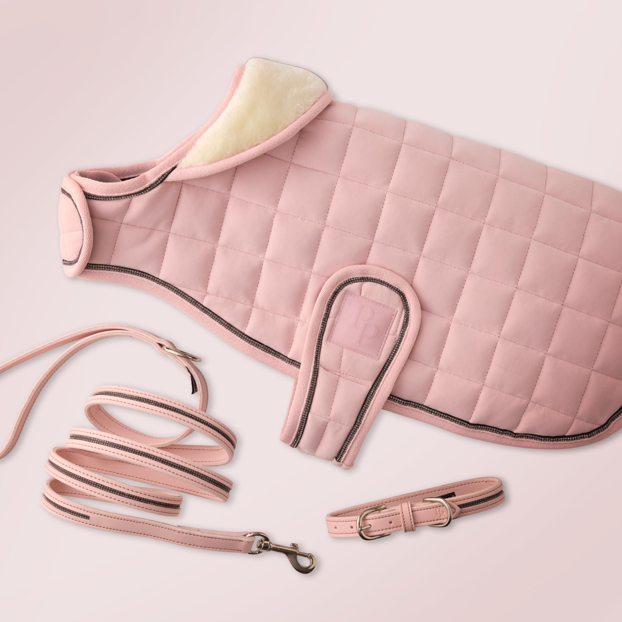 Roxy Hundeleine mit Strasssteinen besetzt, strapazierfähig, veganes Leder mit Messing und Kristallen, 1,8 m, für kleine, mittelgroße und große Hunde, Rouge, Einheitsgröße