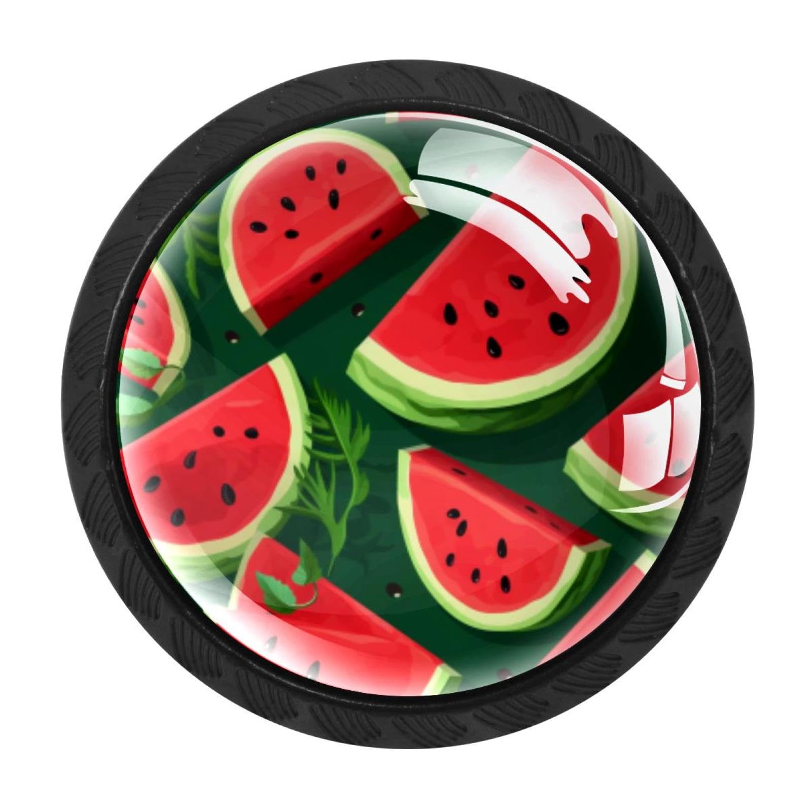 CHENZZZZ 4 PCS Watermelon Crystal Glass Cabinet Knob Drawer Pull Handle for Kitchen Cupboard Dresser Wardrobe etc