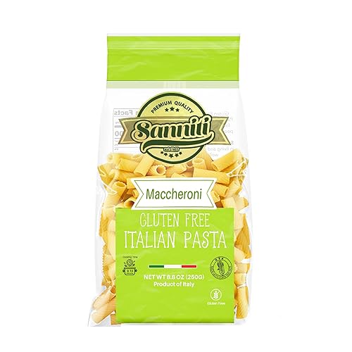 Miniatura 16 de Sanniti Pasta italiana sin gluten europea-kosher vegana sin OMG hecha con maíz y arroz importada de Italia, 8.8 onzas (paquete de 2) (Fusilli)