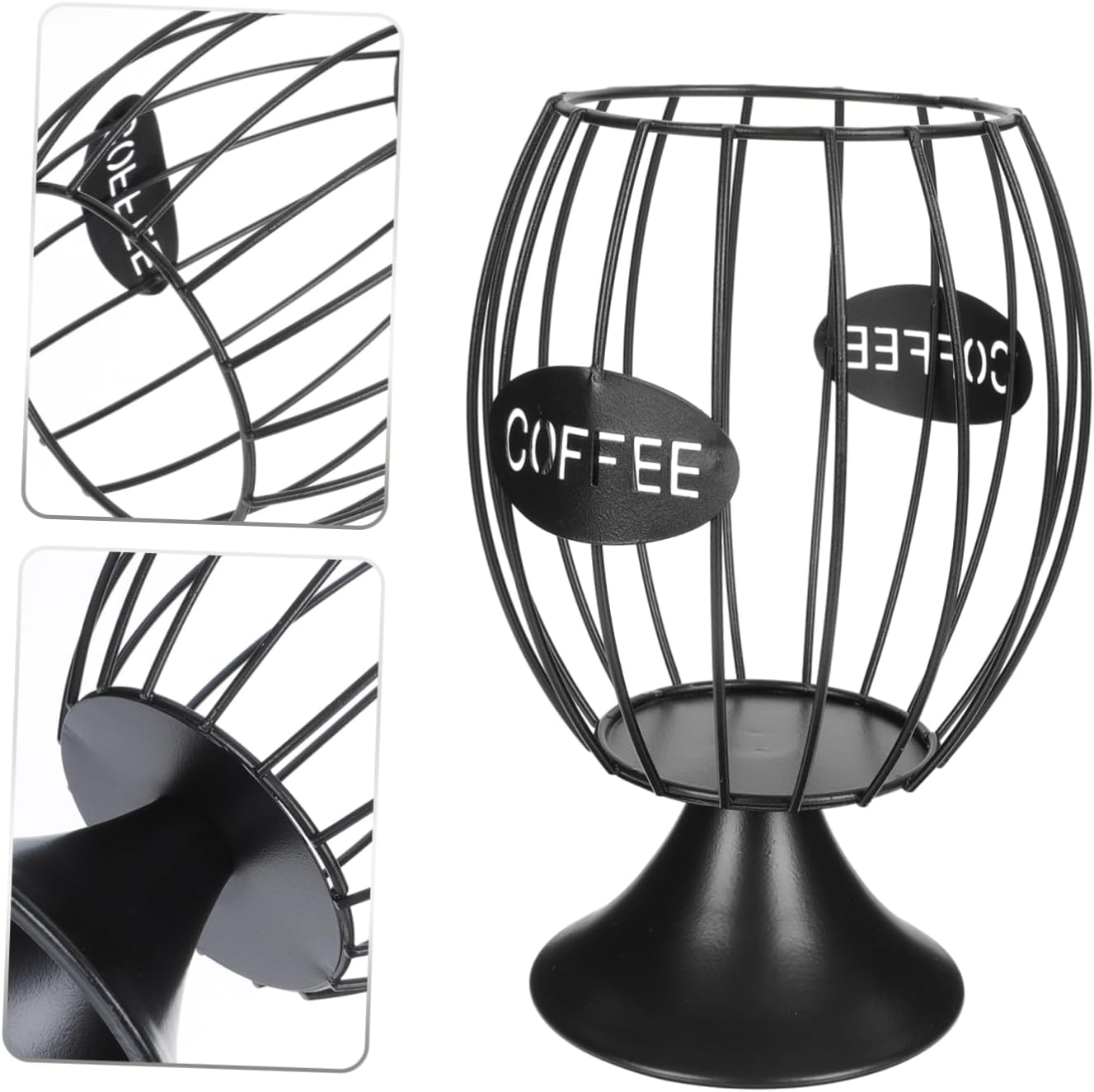 1pc Practical Coffee Capsule Storage Basket Iron Hollowed Fruit Holder Countertop Organizer Snacks Stand Elegant Iron Basket