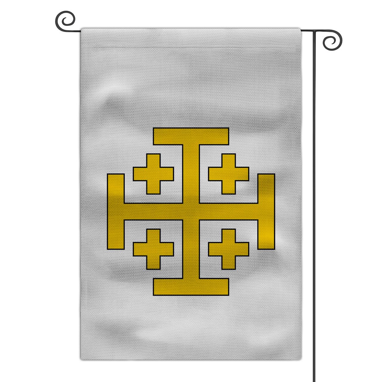 Medieval Coat of Arms Garden Flag 12x18 Double Sided Yard Outdoor Flag (Kingdom of Jerusalem) — image 1