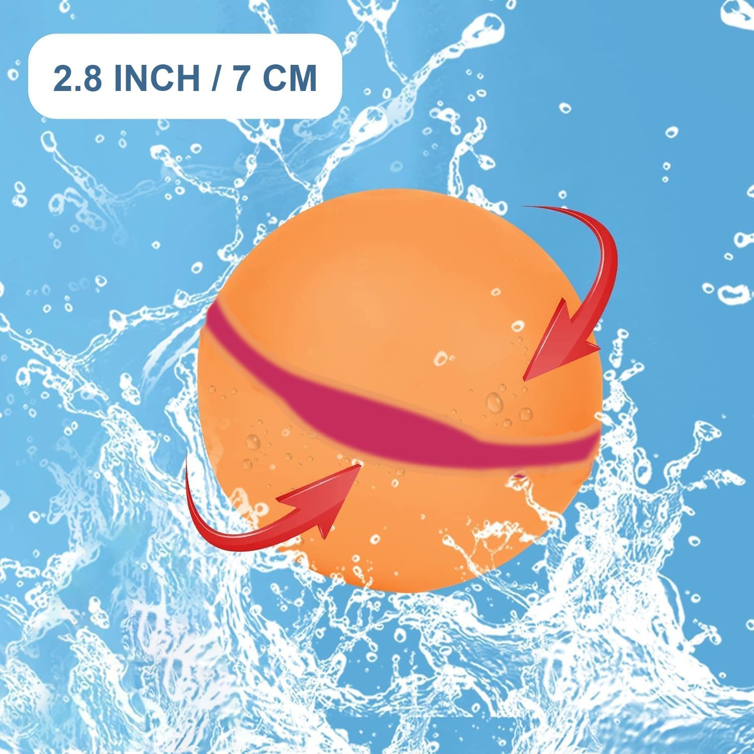 24PCS Reusable Water Balloons for Kids,Water Bomb Summer Toy with Mesh Bag | Refillable Latex-Free Silicone Beach toys Swimming Pool Party Supplies Bath Toy Outdoor Idea Gift for Kids