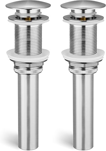 Miniatura 35 de KES S2008A-BK-P2 - Drenaje desplegable para lavabo de baño, 2 unidades de acero inoxidable T304 y latón, 2 unidades para lavabo de baño, color negro