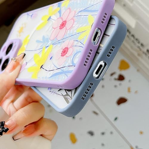 Miniatura 5 de Skyseaco Funda para iPhone XiPhone Xs compatible con MagSafe para policarbonato transparente esmerilado, protector de espalda de flores a prueba de