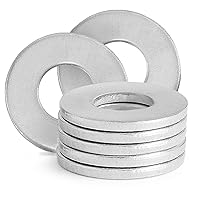 Vista 26 de Arandelas planas de acero inoxidable de 1" - Diámetro exterior de 2", arandelas de acero inoxidable 304 (18-8), arandelas de metal para tornillos