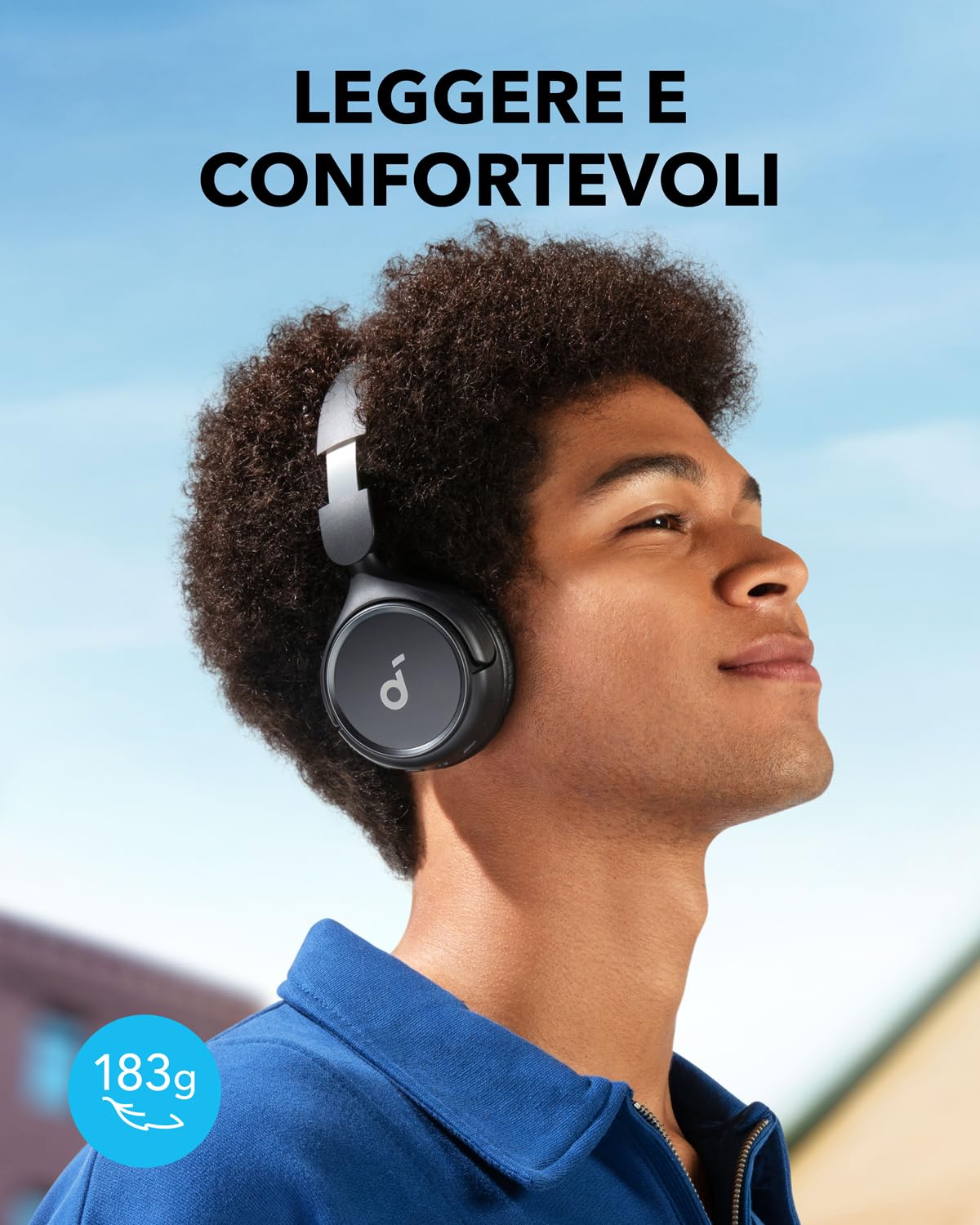 Soundcore Cuffie Bluetooth On-Ear H30i, Cuffie Wireless, Design Pieghevole, Bassi Puri, 60 Ore di Riproduzione, Bluetooth 5.3, Leggere e Confortevoli, Connettività con App, Connessione Multipunto