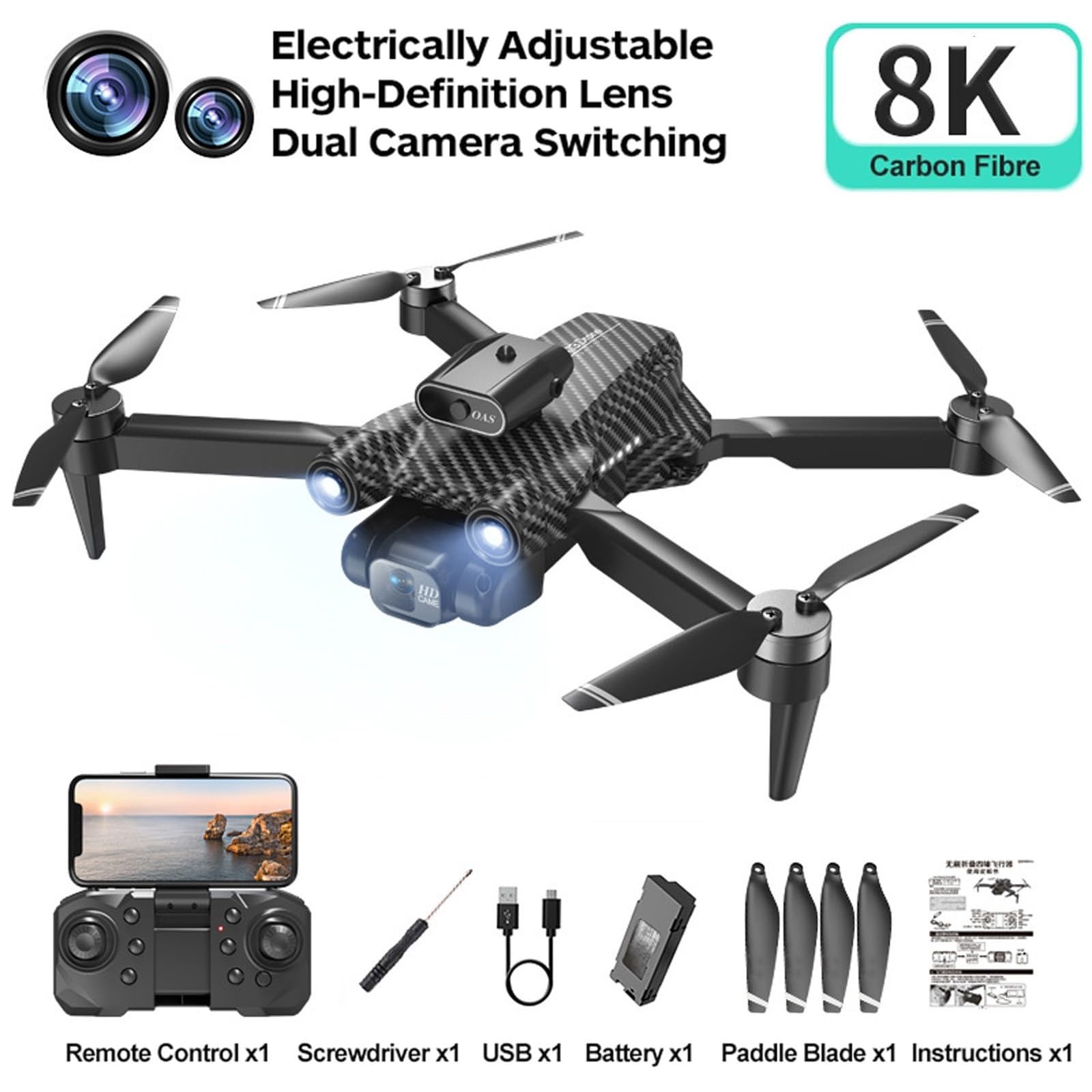 Potente dron flotante con cámara de motor sin escobillas para una estabilidad libre. Control preciso de grabaciones de alta resolución. Batería duradera. Diseño compacto y fácil de usar (A, 28 x 27 x