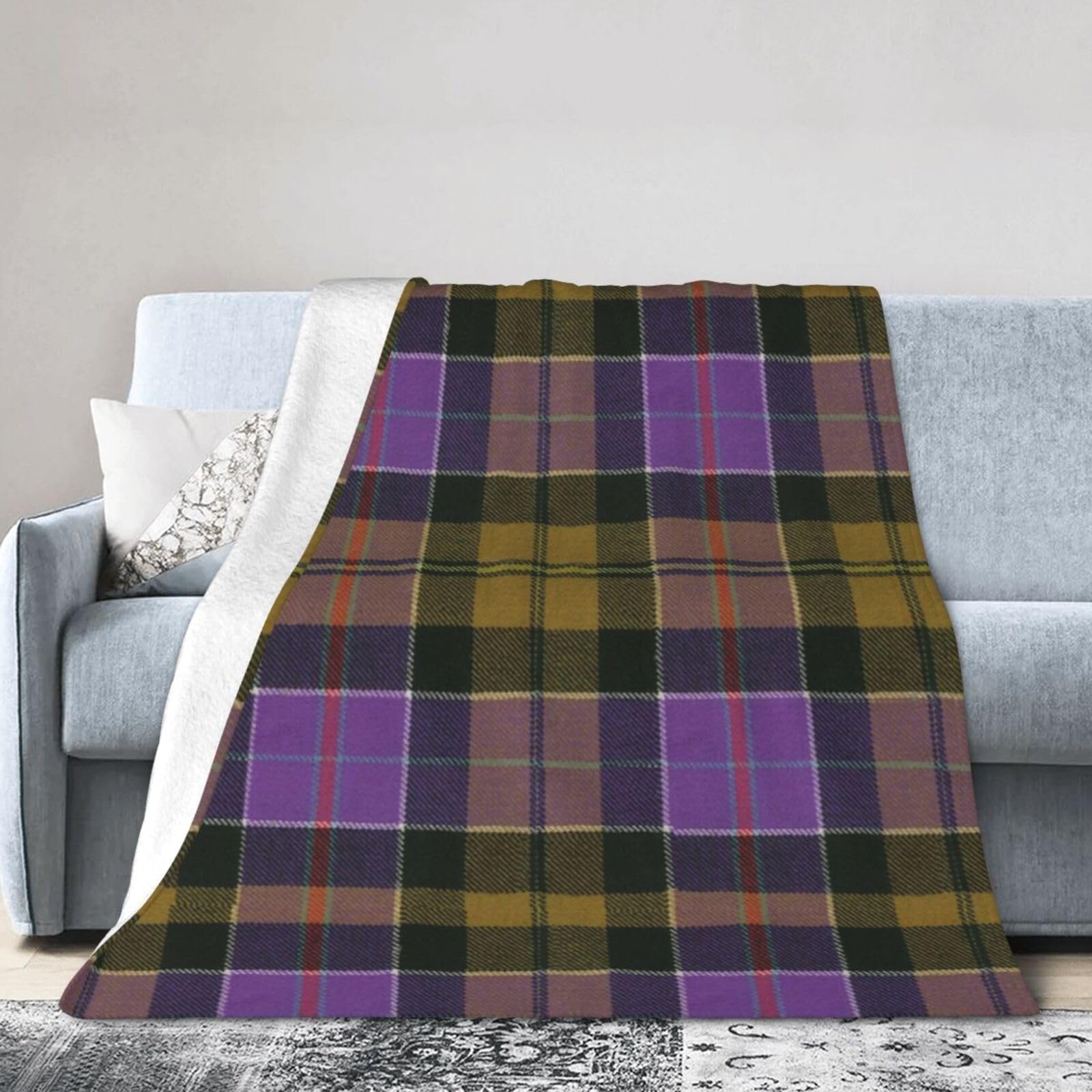 ERTDFXCV Culloden Ancient Clan Scottish Tartan Blanket 60"x50"