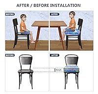Vista 4 de Toddler Booster Seat for Dining Table, 4inch Toddler Cushion, Portable Booster Seats Baby, Adjustable Kids Chair Heightening Booster, Washable Chair