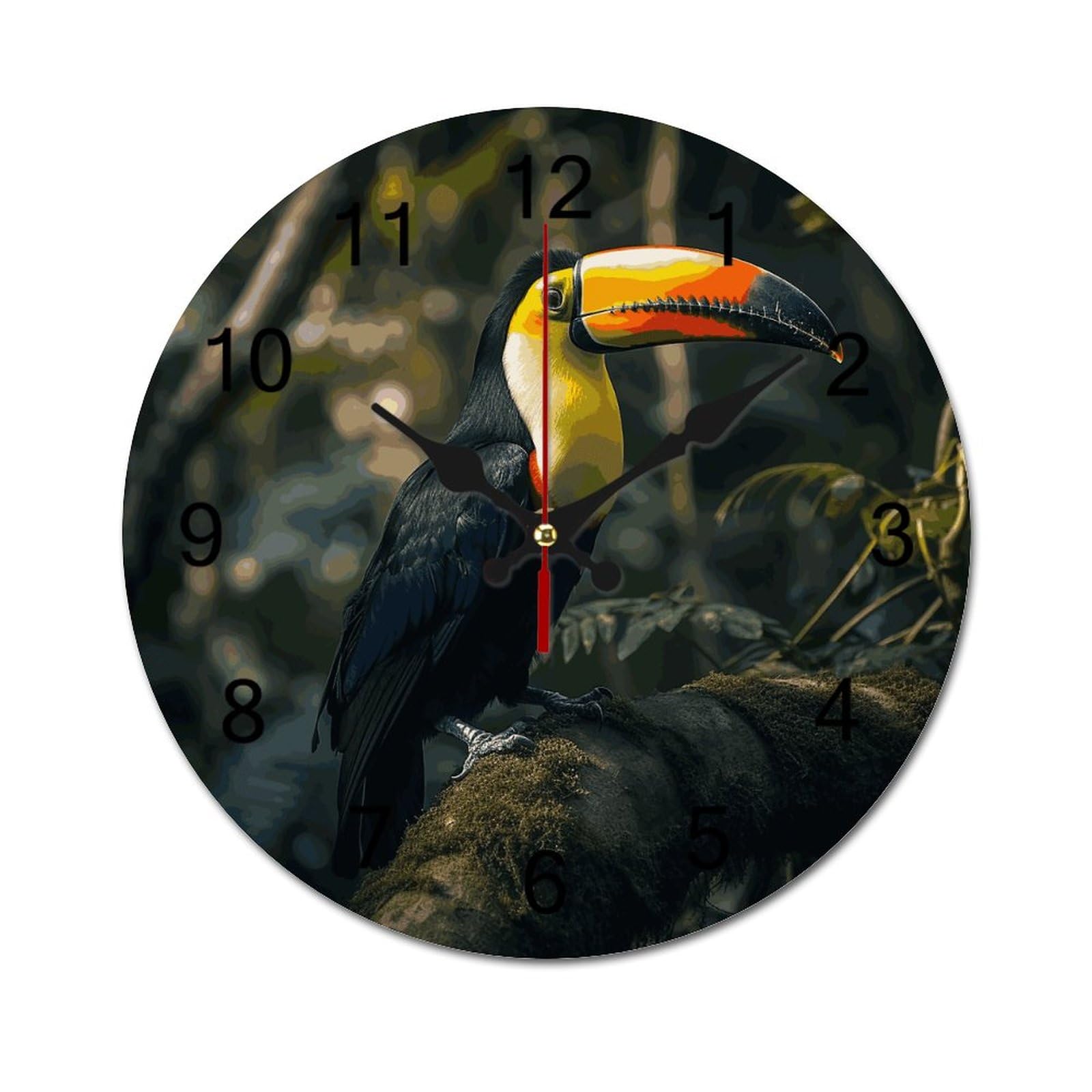 Horloge murale colorée toucan idéale pour la cuisine