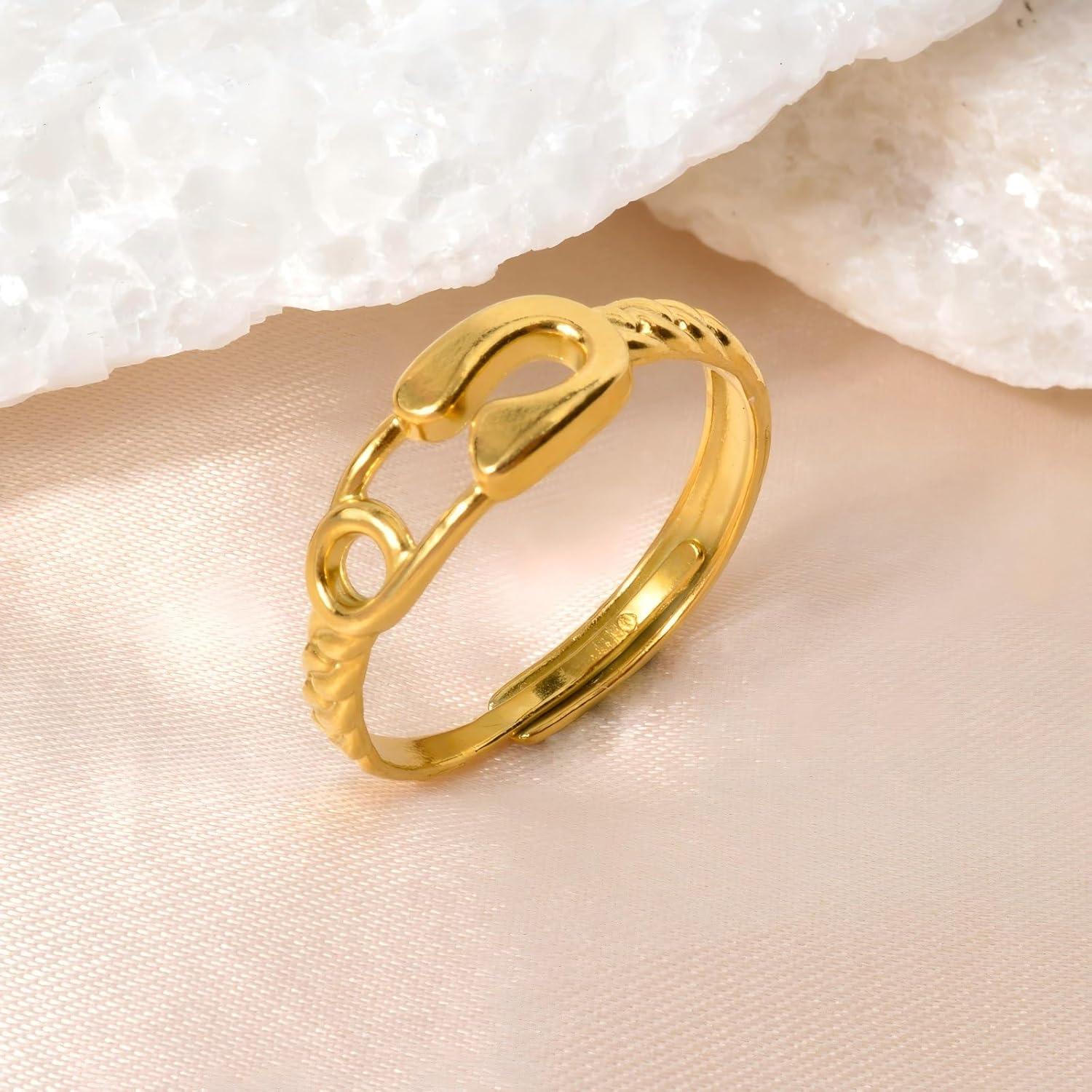 Promise Rings for Women Stainless Steel Chunky Gold Rings 18k Gold Plated Gold Silver Statement Rings for Women Jewelry Gift - Image 4