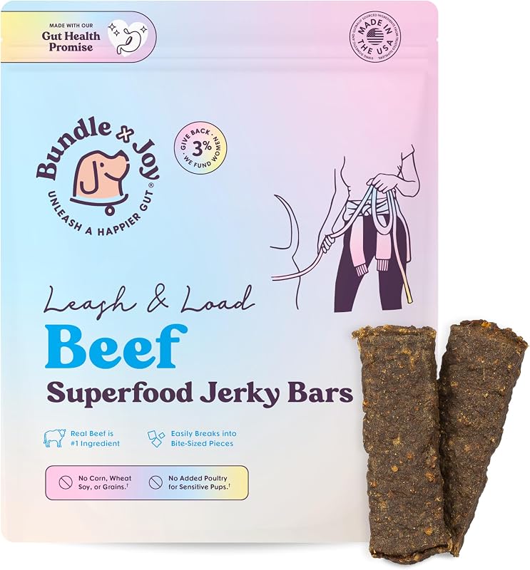 Petisco de carne seca para cães Bundle x Joy, sem aves, 6 pacotes de 142 g