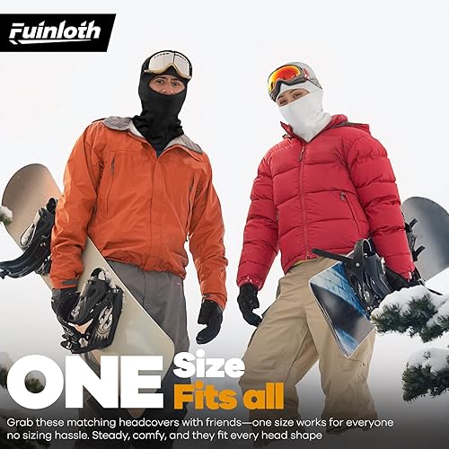 Miniatura 5 de Fuinloth Pasamontañas de esquí Pro, para clima frío, resistente al viento, térmico, para hombres y mujeres