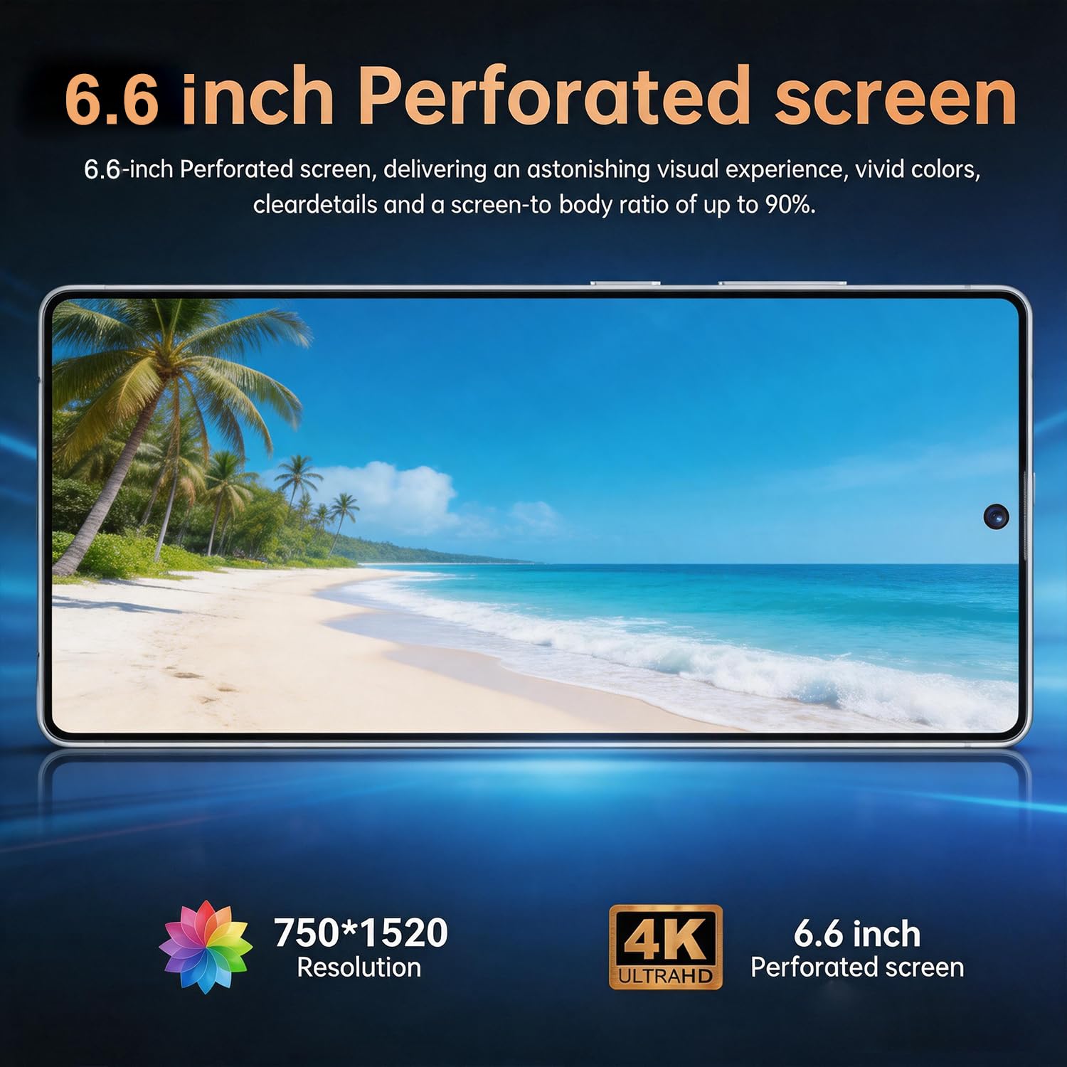 4G Smartphone, 6.6" Écran HD, 4GB+32GB Extensible à 256GB, Caméra 13MP+21MP, Android 12, Déverrouillage Facial/WiFi/GPS/OTG USB/Stylet intégré (Black)
