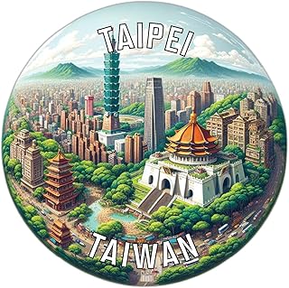 Taipei Taiwan Mementos Souvenir Die Cut Decorative Flat Magnet 3-Inch
