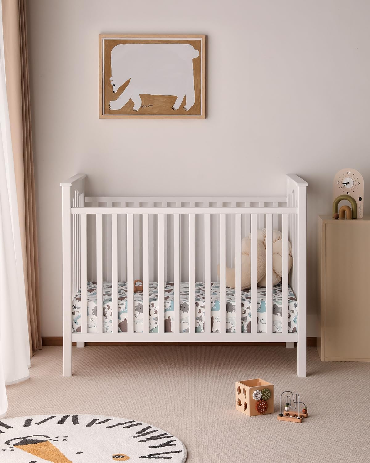 Yoofoss Baby Crib Sheets 2 Pack for Boys and Girls - 52x28 Fitted Crib Sheet Neutral Fits for Standard Crib and Toddler Mattress, Ultra Soft Breathable Microfiber Dark Blue Dinosaurs - Image 6