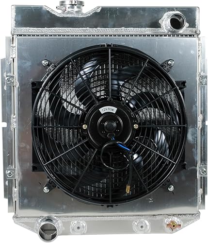 Miniatura 312 de Radiador de aluminio AA5052 de 3 filas compatible con Dodge Ram 2009-2021 1500 2500 3500 4000 V6 V8 Pickup AT/MT 3 filas,1 fila,Ventilador