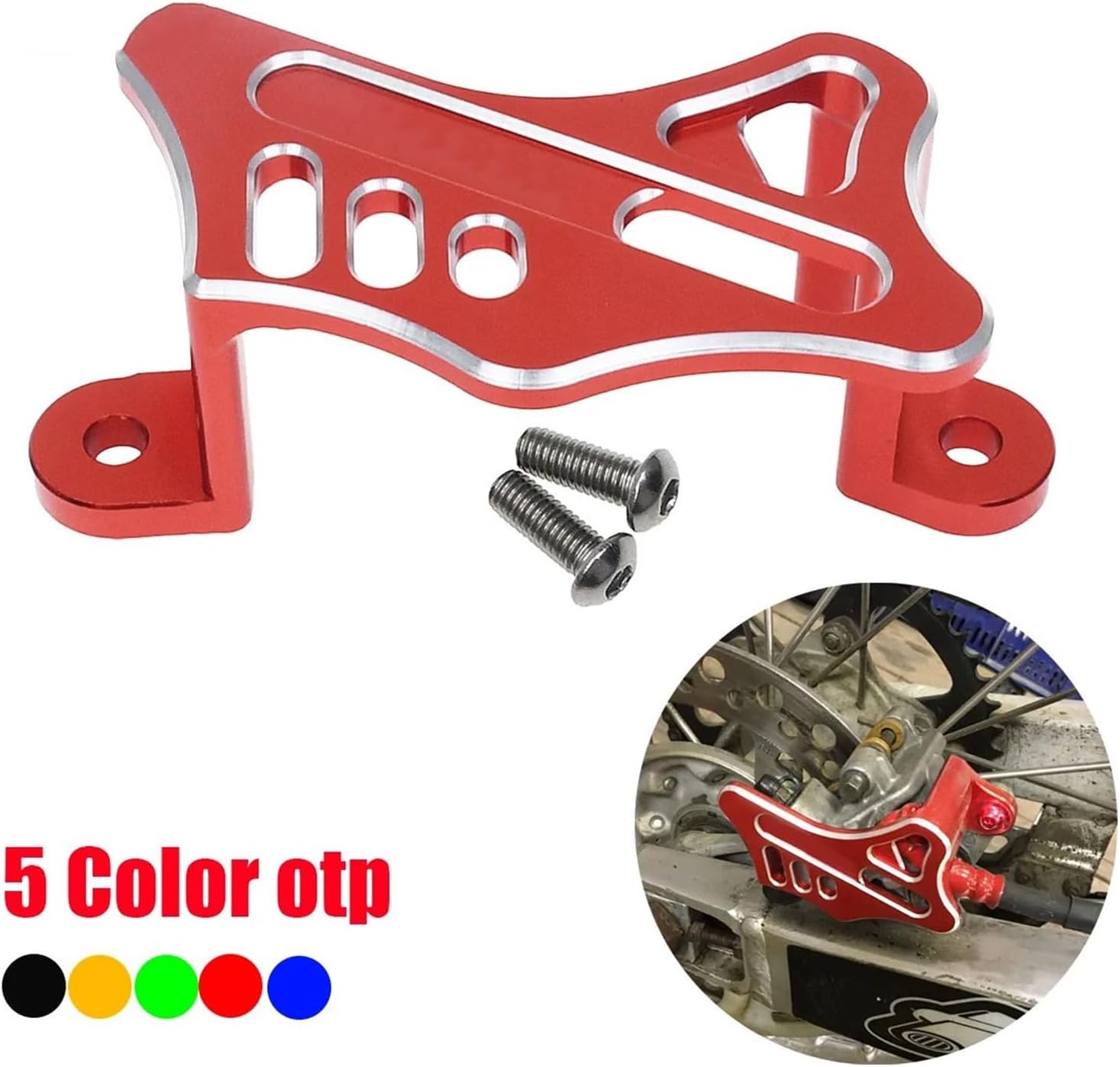 CNC Rear Brake Caliper Guard Compatible With CRF CR125R CR250R CRF250X CRF450X CRF250RX CRF250R CRF450R CRF450L 2002-2022 Motorcycle(Black Type1)