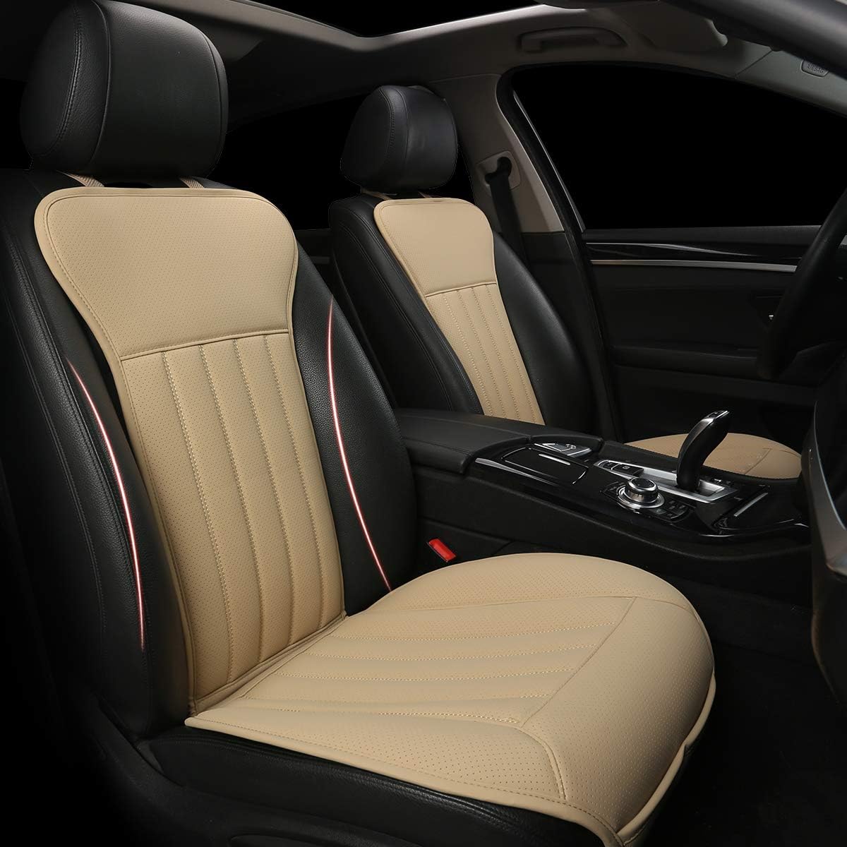 West Llama Sideless Front Car Seat Cover Protector Universal Fit 95% of Cars (SUVs, Sedans, Pickup Trucks, Vans), 1 Piece Beige