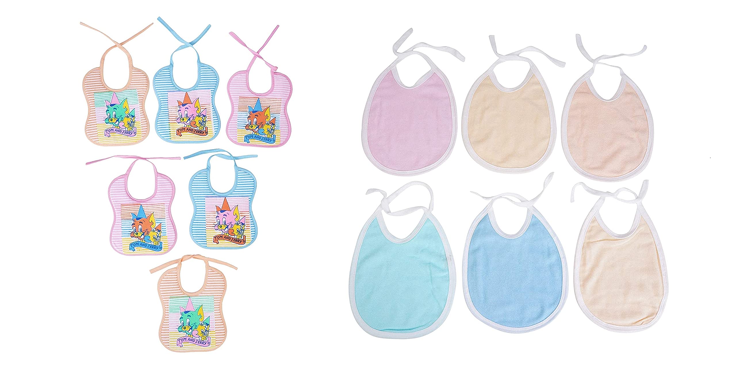 Da Anushi Soft Cotton Washable & Reusable Multicolor Highly Absorbing/Comfortable and Easily Adjustable Feeding Bibs In Apron Style For Babies,Toddlers,Infants-picture-17