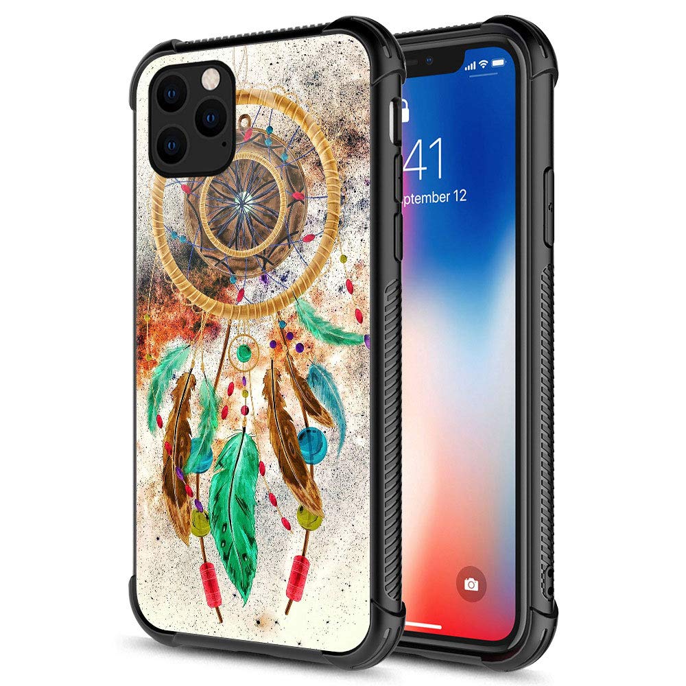 CARLOCA Compatible with iPhone 11 Case, Indian Dreamcatcher Graphic Design, Shockproof Anti-Scratch Hard Back Case for iPhone 11