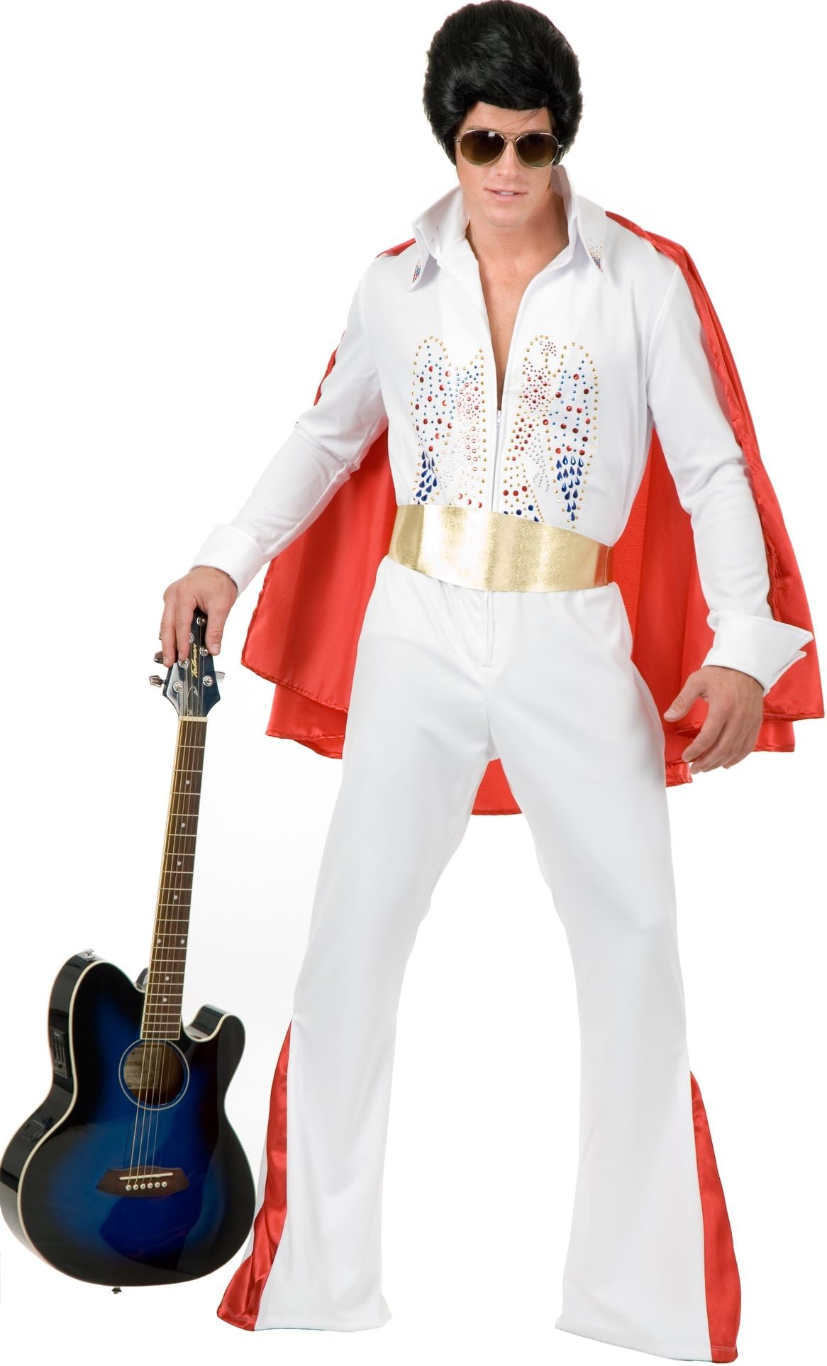 Charades Men's Plus Size Rhinestone Rock Star