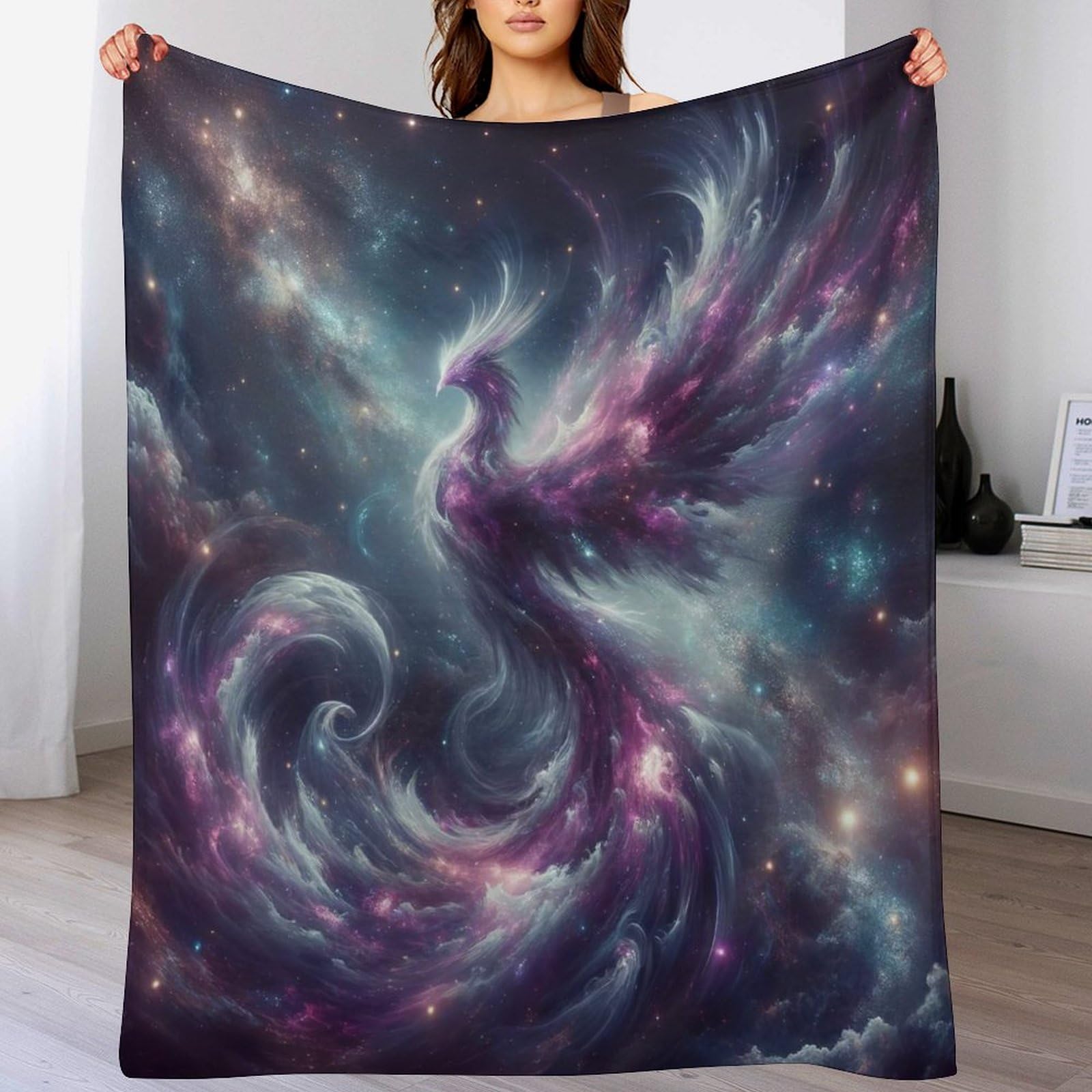 Couverture en flanelle Phénix grand plaid pour lit et canapé toutes saisons