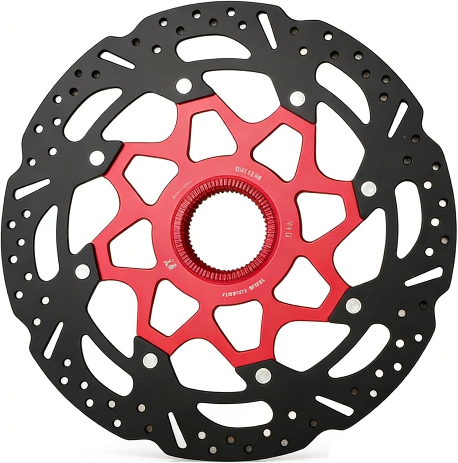 Bicycle Carbon Ceramic Brake Discs, 203mm Lightweight Heat-Resistant Sturdy Brake Rotors for Road & Mountain Bikes(6 holes-203-pink)