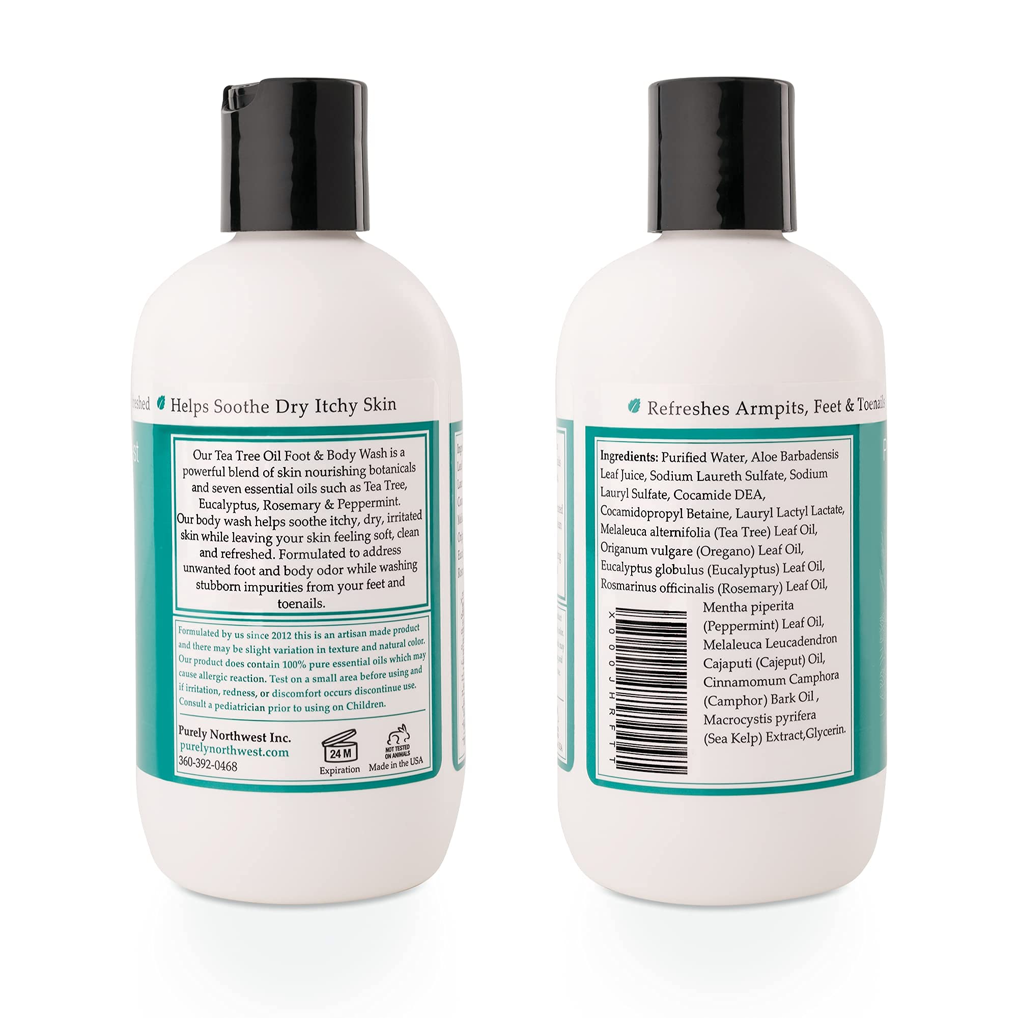 Antifungal Tea Tree Oil Body Wash, Helps Athletes Foot, Ringworm