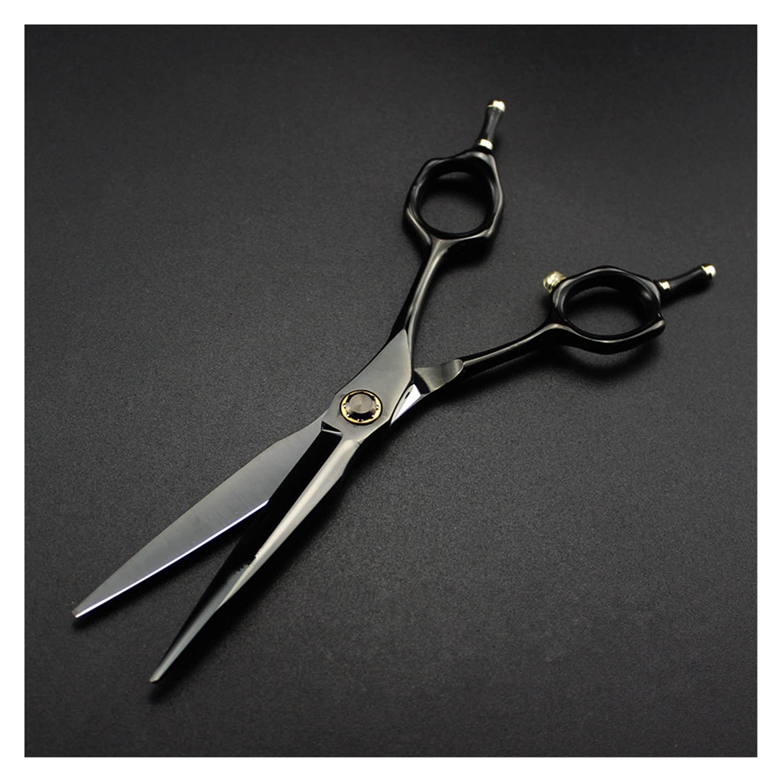 Schere Zum Haareschneiden, 6 Zoll, Flacher Schnitt, Schwarz, Friseurschere, Effilierschere, Friseurschere, Haarschneideset, Set-Q,Satz-Q