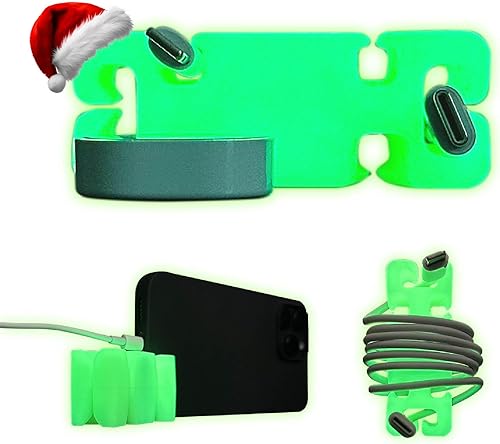 Miniatura 56 de CordBrick Relleno de calcetines para adultos, soporte para cables con peso, soporte para teléfono, organizador multiusos para mesita de noche, Negro