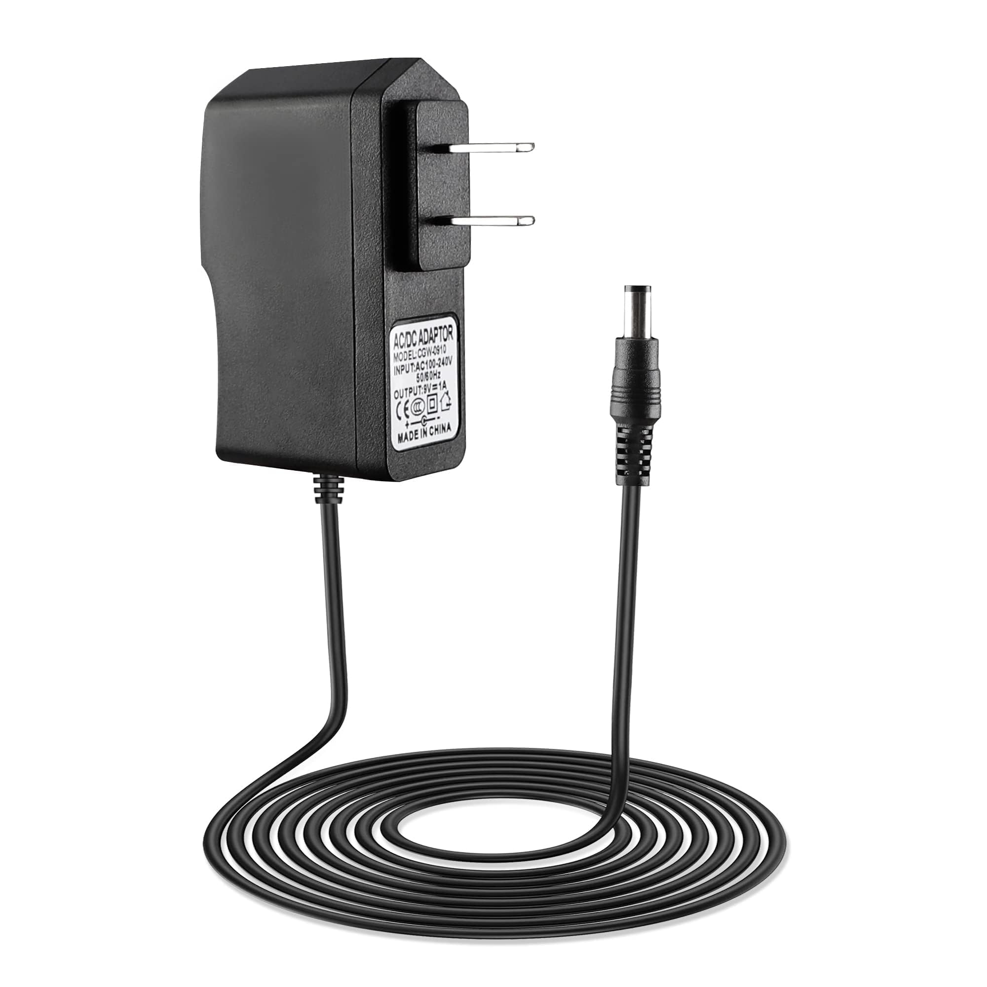 Guitar Pedal Power Supply, 9V 1A Guitar Pedals Power Adapter, Replacement 9 Volt Adapter for Boss PSA-120S ME-80 ME-70 and Most Boss Pedals (DC Center Negative)