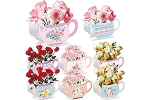 Floral Teapot Centerpiece Set for Tea Parties (8-Piece)