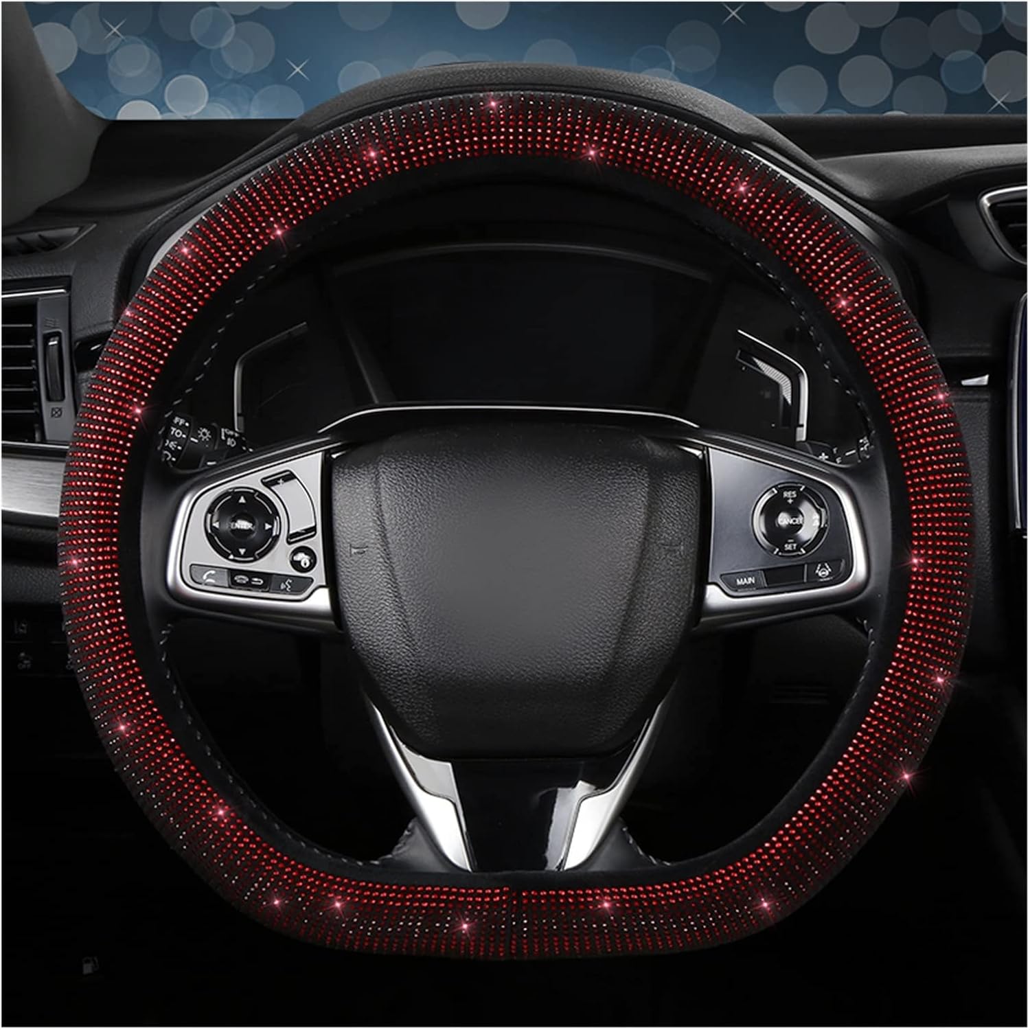 Car Steering Wheel Cover for D Type Car Steering Wheel Cover Fiber Car Decorations Soft Handfeel Creative Accessories (Color : 4#)