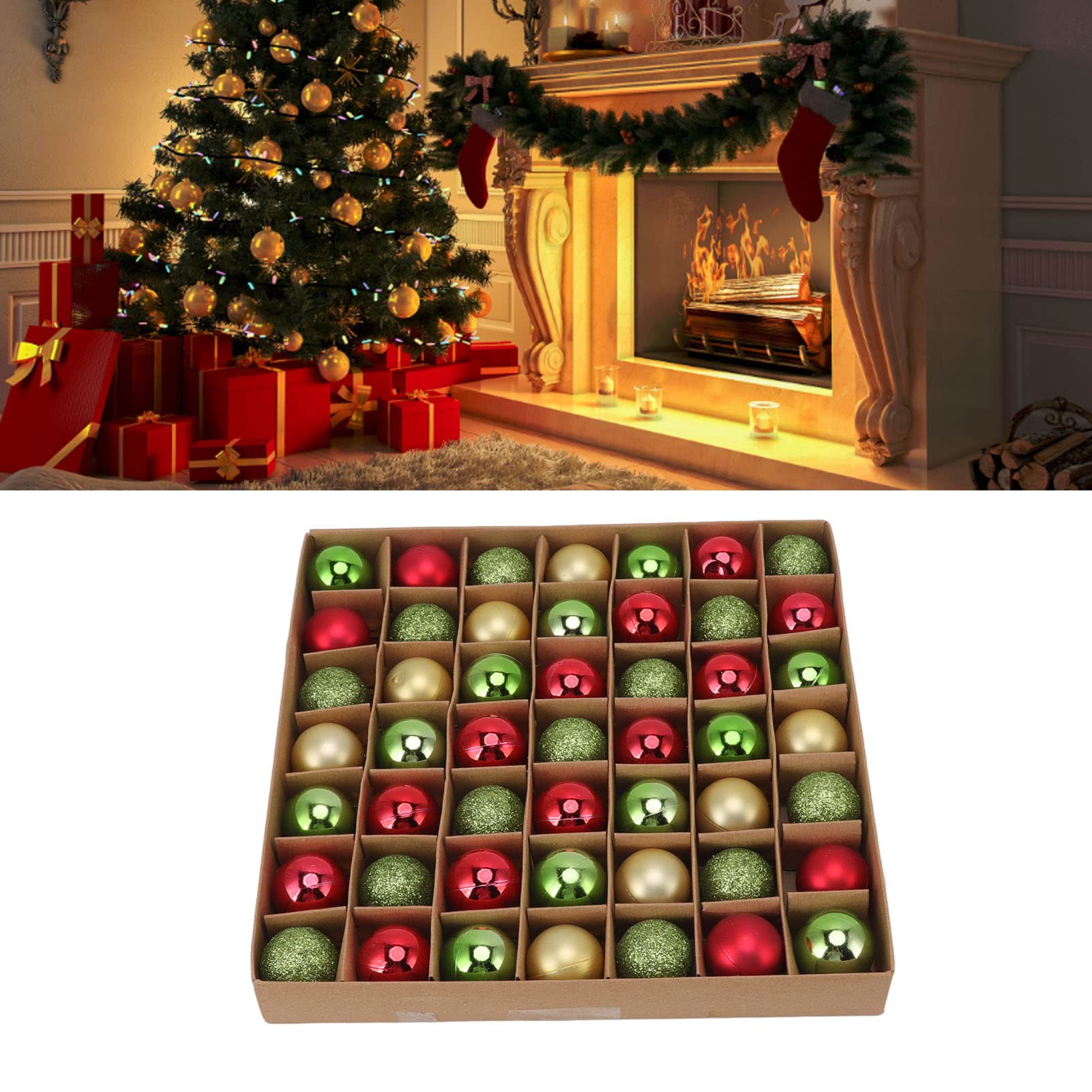 Lot De 50 Boules De Noël Incassables - Doré-Baie-Aubergine[k1266] - Maison