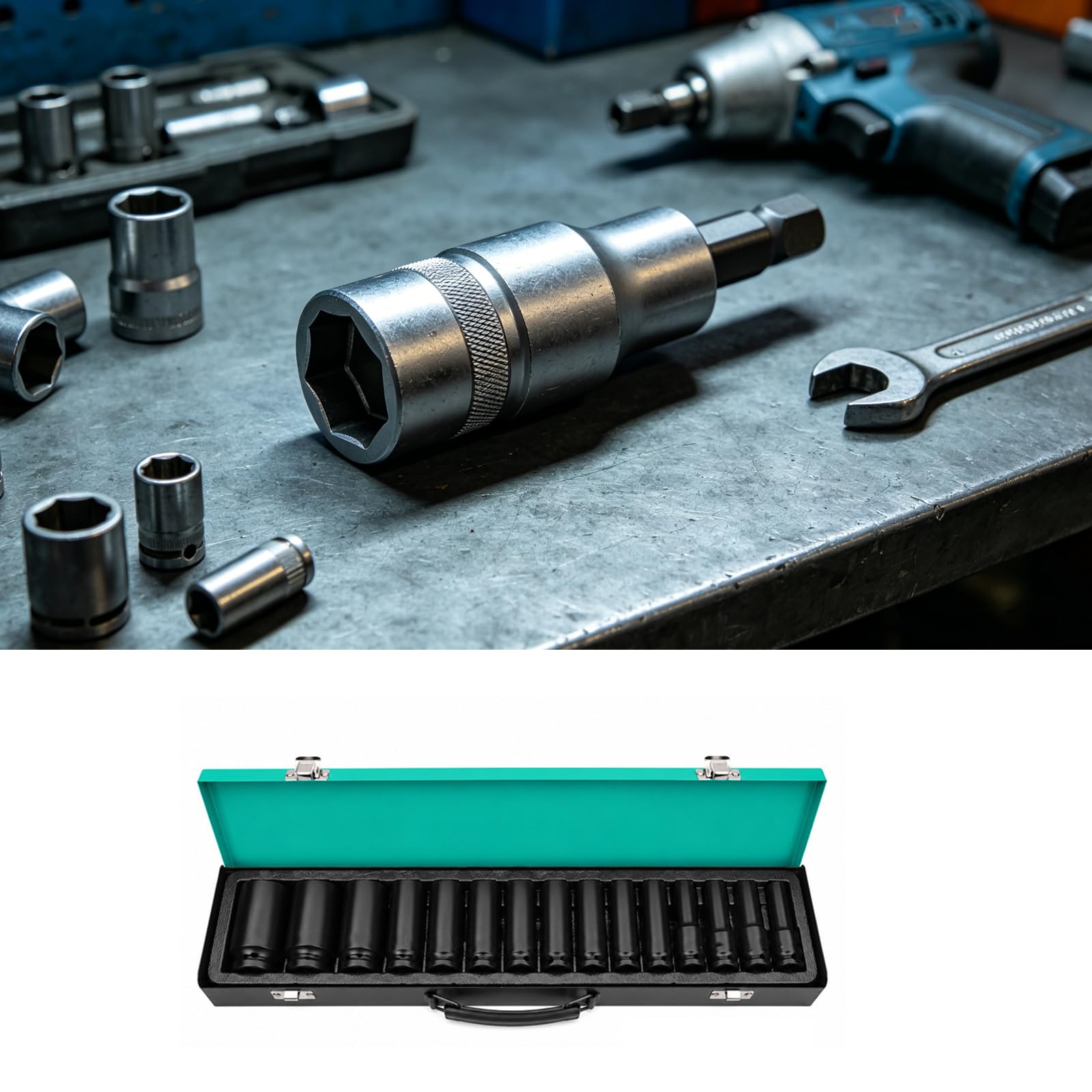 1/5.1 cm napęd gniazdo zasilania narzędzie klucz udarowy adapter przemysłowe narzędzia ręczne zestaw gniazd do przemysłowej naprawy samochodów zestaw portów