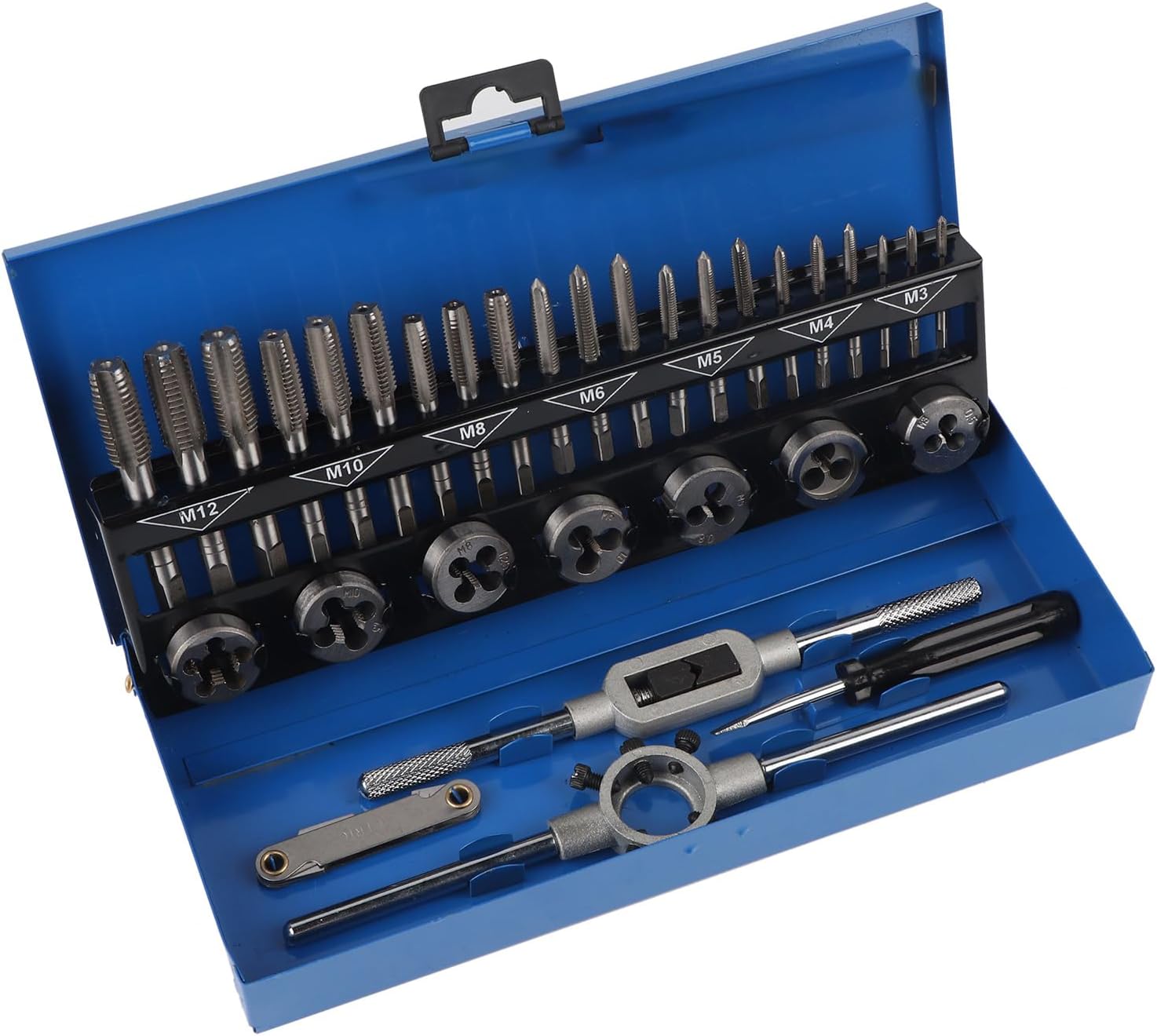 Tyenaza 32-Piece Alloy Steel Tap and Die Set - Essential for Vehicle and Machinery Thread Cutting
