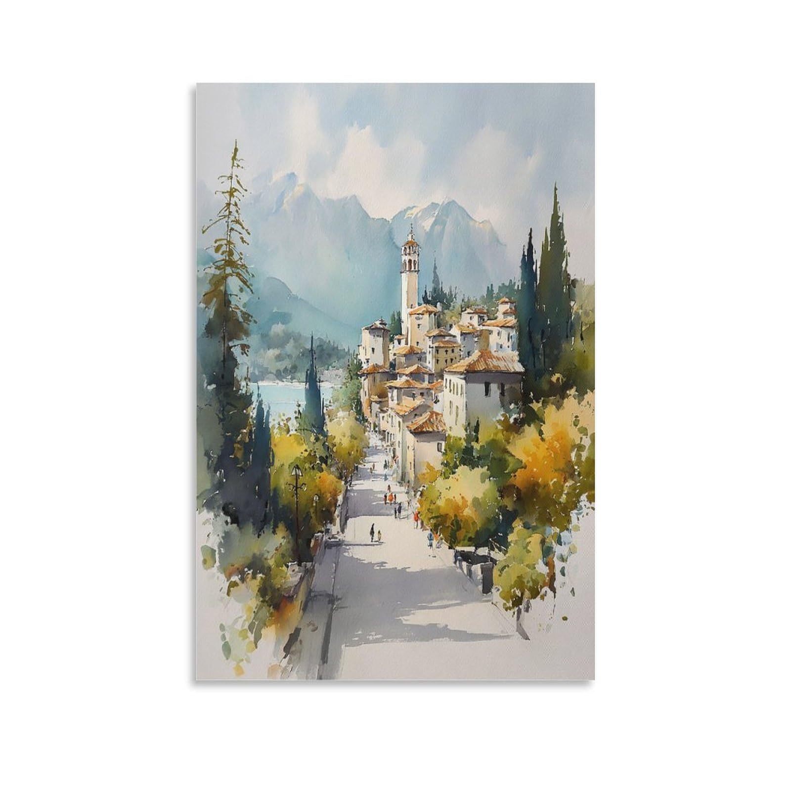 XWYMXZ Idaho Watercolor Art Print Traditional Travel Posters 20x30inch(50x75cm) Vintage Watercolor Canvas Art