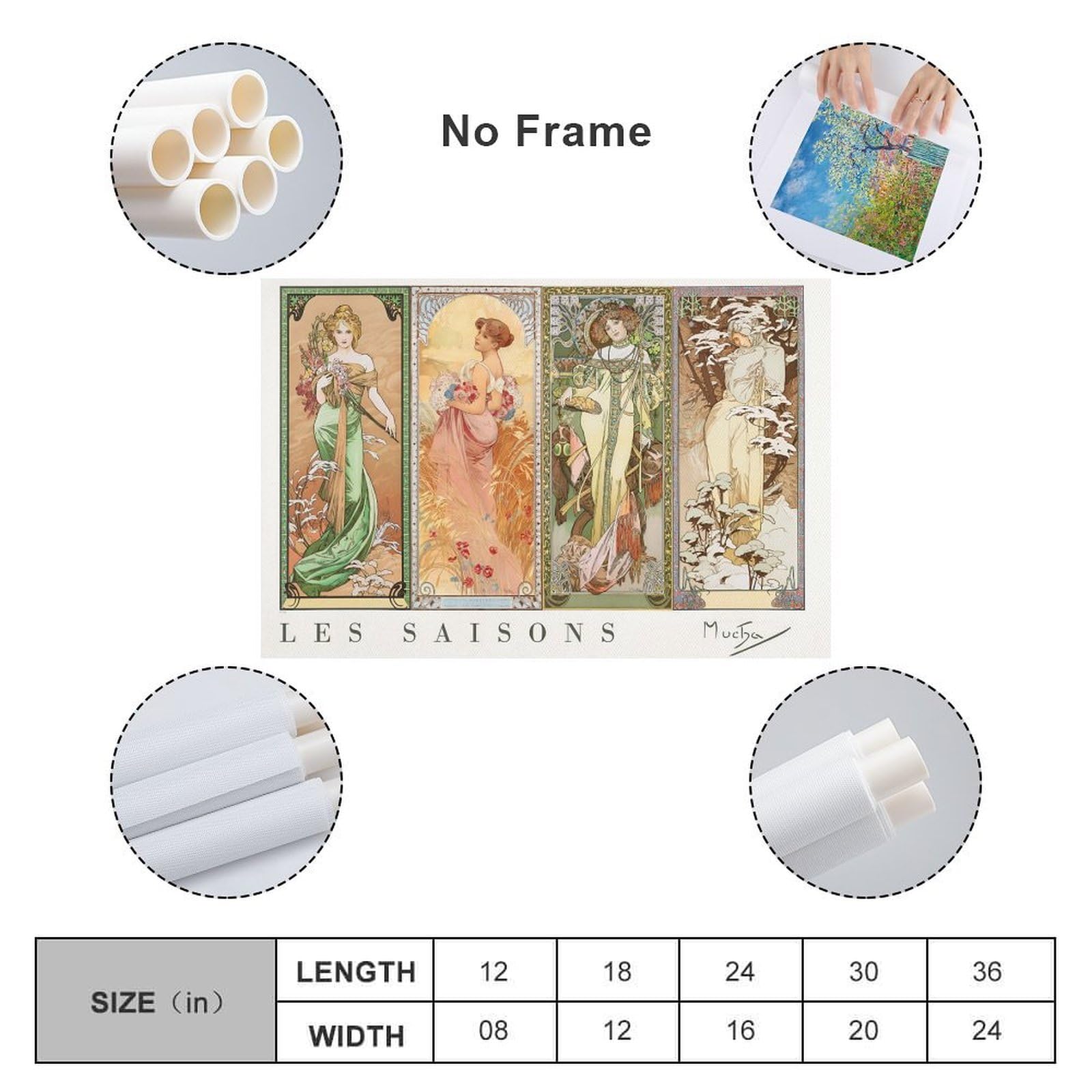 Amazon.co.jp: Alphonse Mucha アルフォンス・ミュシャ 四季変化