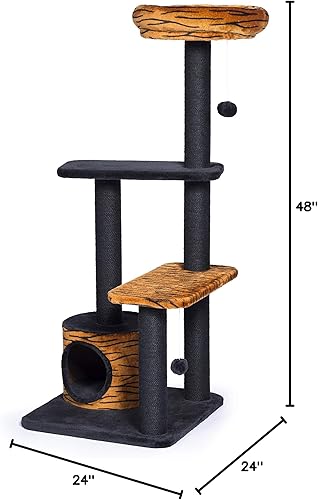 Miniatura 8 de prevue Pet, potencia de Kitty Paws Tiger Tower 24" L x 24" W x 48" H 7303